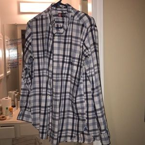 Plaid Button Up Dress Shirt